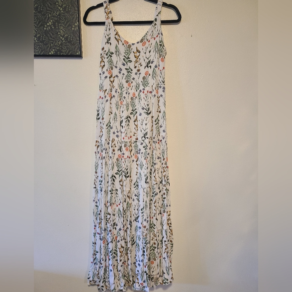 Cynthia Rowley White Maxi Dress with Floral Print